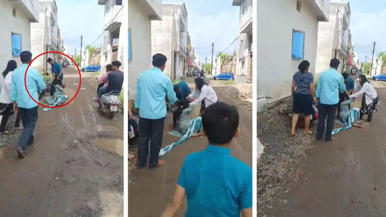 கணவனுடைய கள்ளக்காதல்…. கையும் களவுமாக மாட்டிய வாலிபர்…. நடுரோட்டில் தரத்தரவென இழுத்து சென்ற கொடூரம்….!!!
