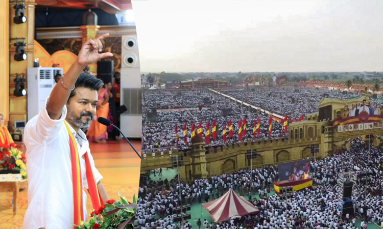 தமிழக மக்களே…! இனி கவலை படாதீங்க… களத்தில் நான் இறங்கிட்டேன்… விஜய் அதிரடி பேச்சு..!!