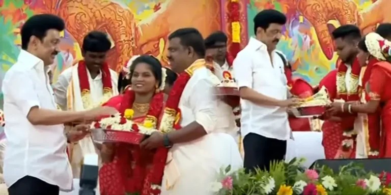 16 குழந்தைகளை பெறுவதில் என்ன தவறு…? 31 ஜோடிகள் திருமண விழாவில் முதல்வர் ஸ்டாலின் பேச்சு.!!!