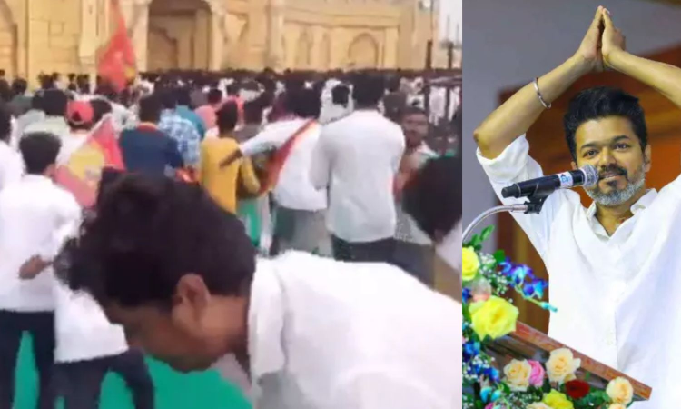சாப்பாட்டுக்கு வழி இல்ல…. அலைஞ்சிட்டு இருக்கோம்…. மாநாட்டில் தவெக தொண்டர் வருத்தம்….!!