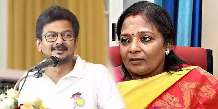 “ஹிந்திக்கு வக்காலத்து வாங்கும் அக்காவுக்கு ஏன் இவ்வளவு கோபம்”…? தமிழிசையை சாடிய துணை முதல்வர் உதயநிதி…!!!
