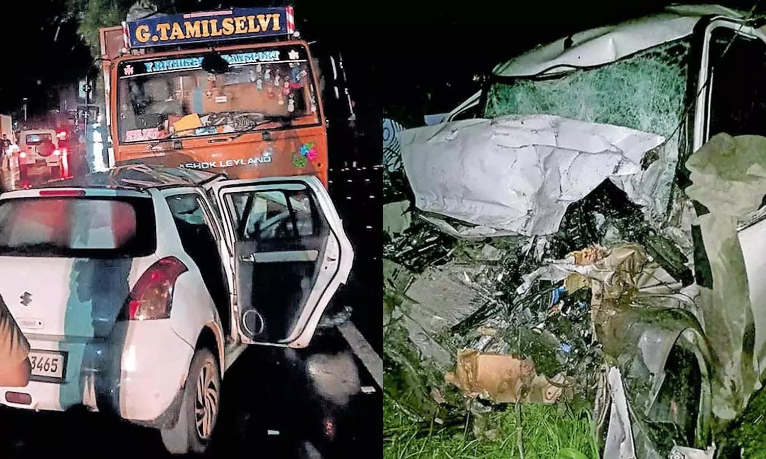 கார்-லாரி நேருக்கு நேர் மோதல்… கோர விபத்தில் பறிபோன உயிர்கள்… கதறும் குடும்பத்தினர்…!!!