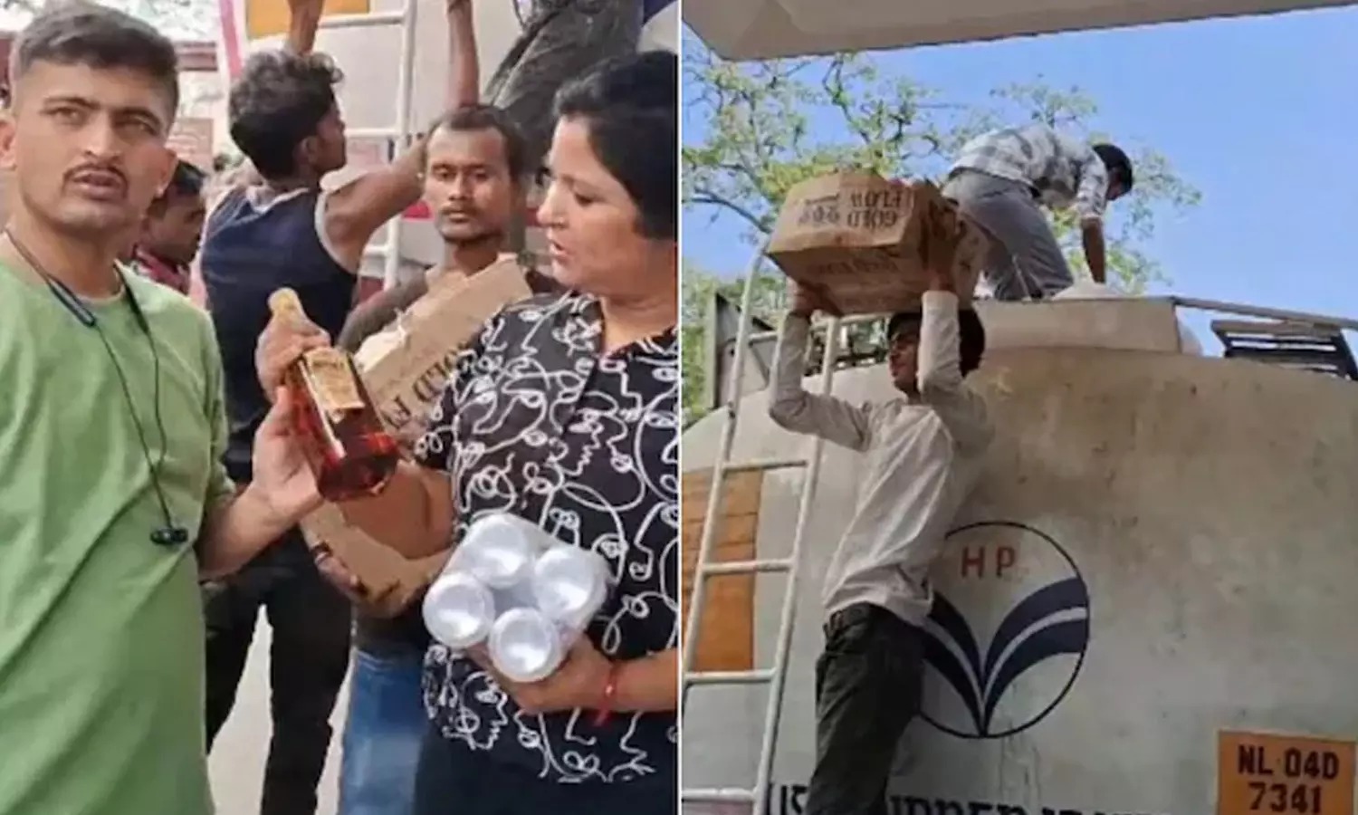 எப்படிலாம் பிளான் போடுறாங்க… “டேங்கர் லாரிக்குள் சரக்கு பாட்டில்கள்”.. கூண்டோடு தூக்கிய போலீஸ்… சிக்கியது எப்படி..?