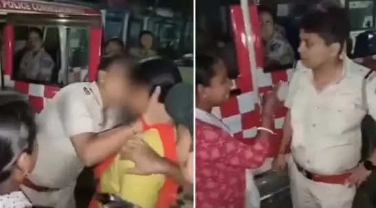 காவல் அதிகாரி செய்யுற காரியமா இது…? பெண்ணை கட்டிபிடித்து முத்தம் கொடுத்து அட்டூழியம்… வைரலான வீடியோ… அதிரடி நடவடிக்கை…!!