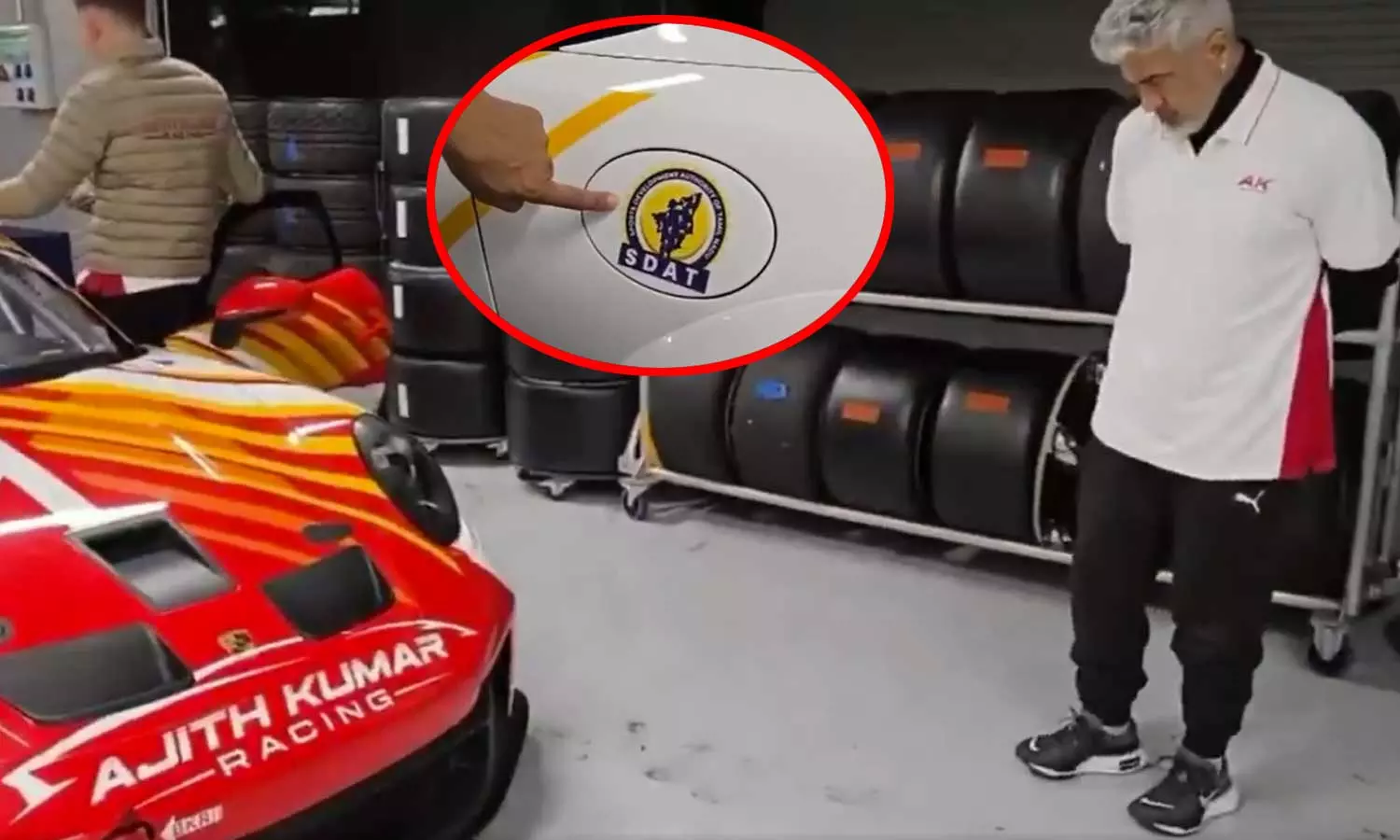 தமிழக அரசின் சின்னம்… RACING அணியின் பந்தய காரை அறிமுகப்படுத்தினார் நடிகர் அஜித்… வைரலாகும் வீடியோ…!!!