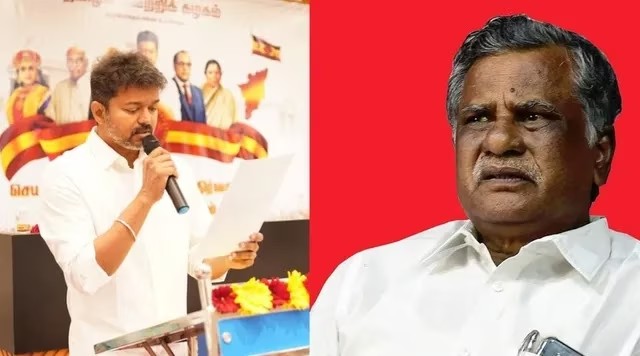 “அரைச்ச மாவையே திரும்ப அரைக்கும் விஜய்”… திமுகவை விமர்சிக்கவே கட்சி தொடங்கியுள்ளார்… முத்தரசன் கடும் தாக்கு…!!!