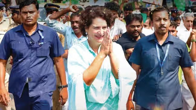 4,10,931 வாக்குகள் வித்தியாசத்தில் அமோக வெற்றி… வயநாடு மக்களுக்கு நன்றி சொன்னார் பிரியங்கா காந்தி…!!