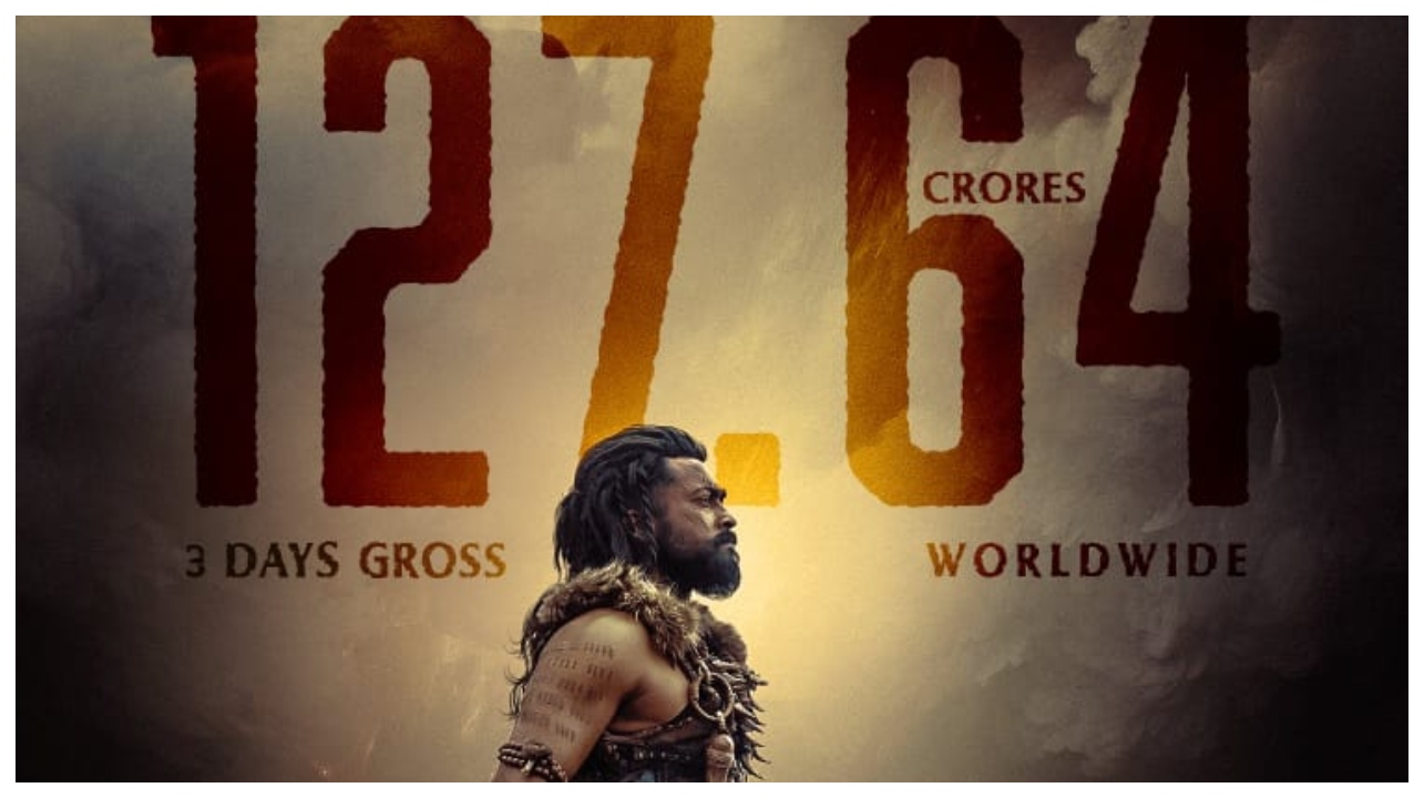 போடு வெடிய..‌! 3 நாளில் ரூ.127 கோடி வசூல் செய்த கங்குவா… போஸ்டர் வெளியிட்டு படக்குழு அறிவிப்பு…!!