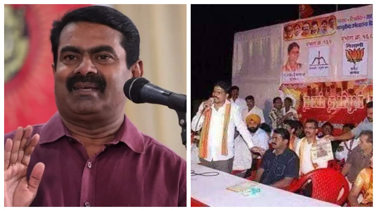 பாஜக கூட்டத்தில் சீமான்… பிரதமர் மோடிக்கு ஆதரவாக பிரச்சாரம்… வைரலாகும் வீடியோ…!!!