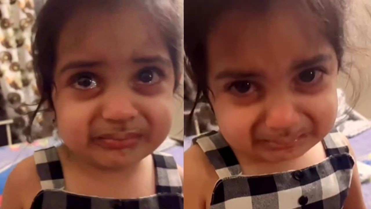 “அம்மா… என் ஐஸ்கிரீமை அப்பா சாப்பிட்டு விட்டார்”…. கியூட்டாக அடம் பிடிக்கும் சிறுமி… வைரலாகும் வீடியோ…!!
