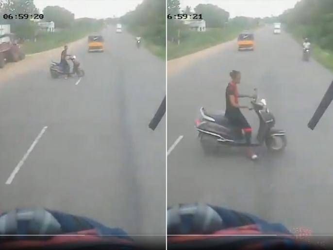 நொடியில் நடந்த அசம்பாவிதம்…. பதற வைக்கும் காணொளி….!!