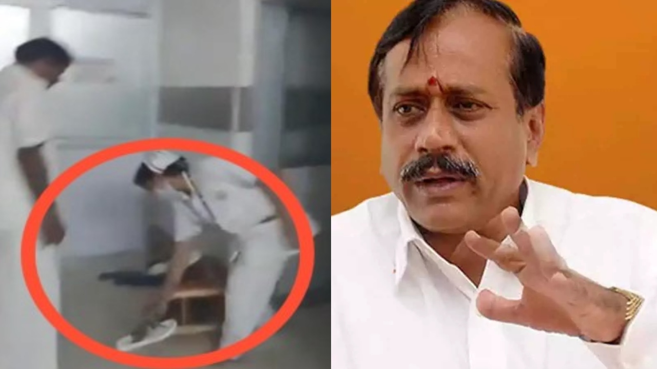 திருமதி. சோனியா காந்தி அதை சொல்லி தரலையா…? MLA-வின் செருப்பை ஏந்திய பெண் செவிலியர்… போட்டு தாக்கிய எச்.ராஜா…!!