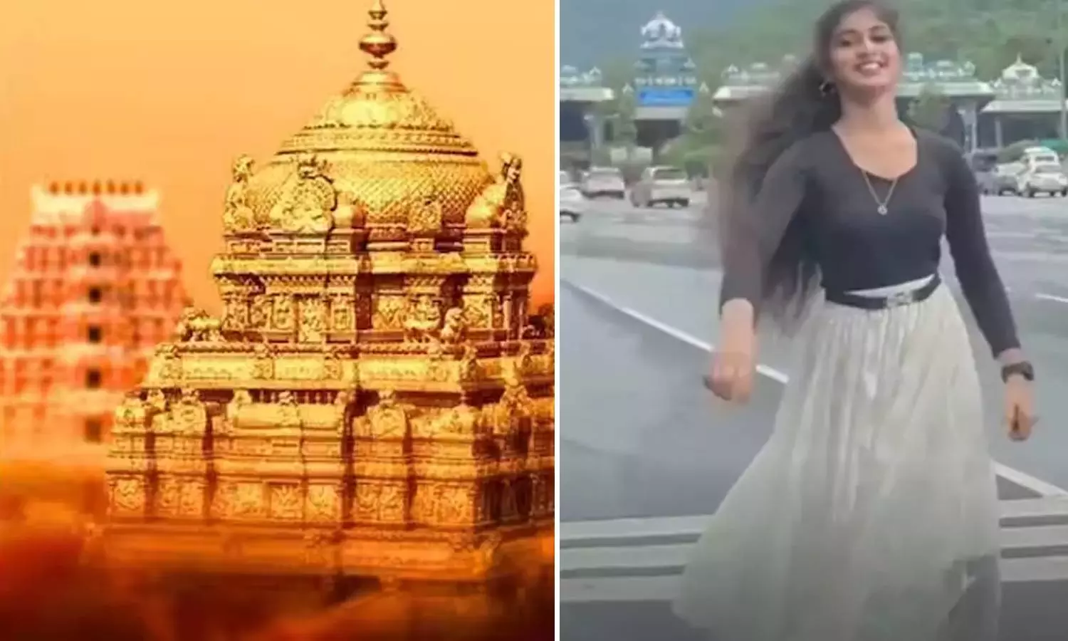 ரீல்ஸ் மோகம்… பிரசித்தி பெற்ற திருப்பதி கோவிலில் புஷ்பா பாடலுக்கு குத்தாட்டம் போட்ட இளம் பெண்…  வெடித்தது சர்ச்சை..!!