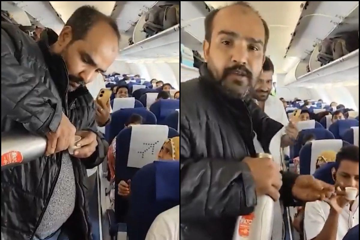 இது FLIGHT-ஆ..? இல்ல டீ கடையா…? நடுவானத்தில் இப்படி பண்றீங்களே… நெட்டிசன்களை டென்ஷன் ஆக்கிய வீடியோ..!!