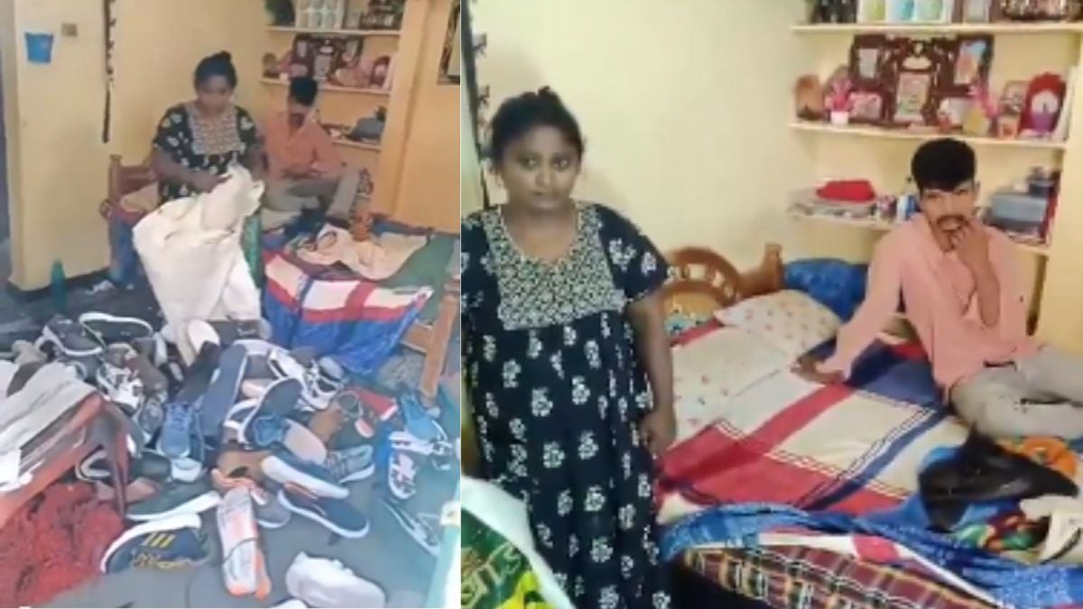 செப்பல் மட்டும்‌ தான் டார்கெட்… கையும் களவுமாக சிக்கிய தம்பதி.. வைரலாகும் வீடியோ…!!