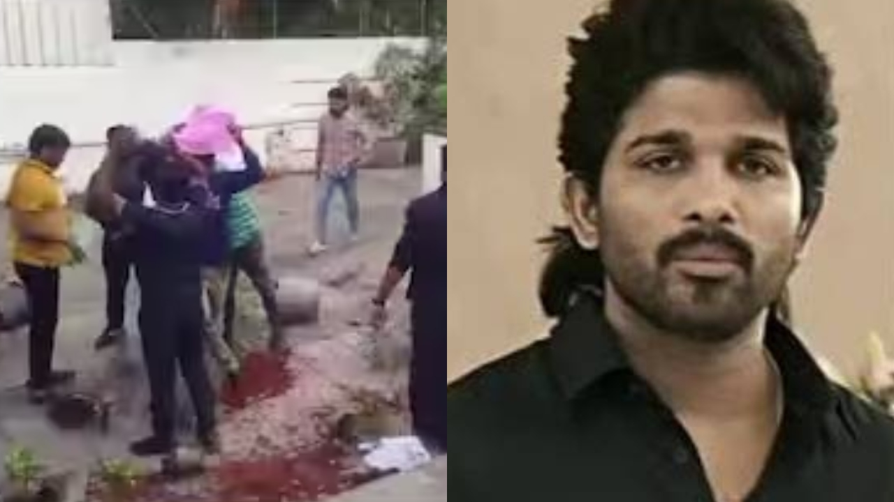 பரபரப்பு….! நடிகர் அல்லு அர்ஜூன் வீட்டில் மீது தாக்குதல்…. நீடிக்கும் பதற்றம்….!