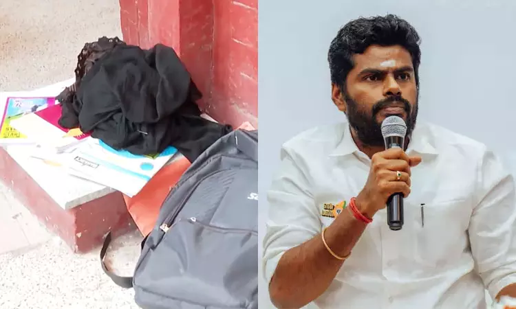 “அவ்வளவு பயமா”..? CM ஸ்டாலின் கலந்து கொண்ட நிகழ்ச்சியில் கருப்பு துப்பட்டாவுடன் செல்ல ஏன் அனுமதிக்கல..? அண்ணாமலை கேள்வி.!!