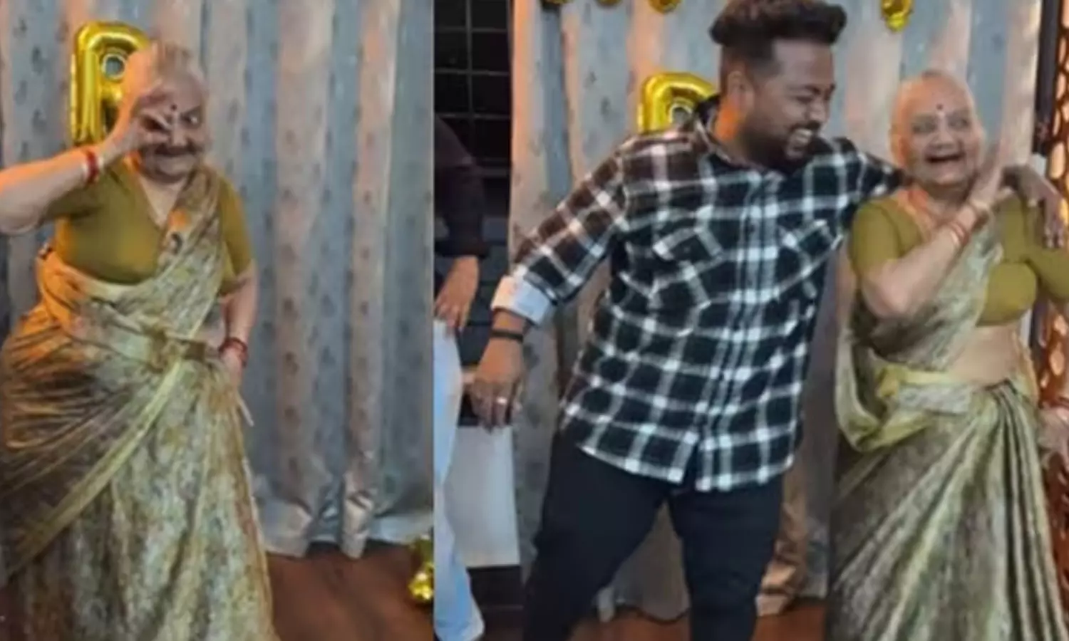 இந்த வயசுலையும் என்னம்மா குத்தாட்டம் போடுறாங்க..! புஷ்பா 2 பாடலுக்கு வாலிபருடன் கலக்கலாக டான்ஸ் ஆடிய பாட்டி.. அசரவைக்கும் வீடியோ..!!