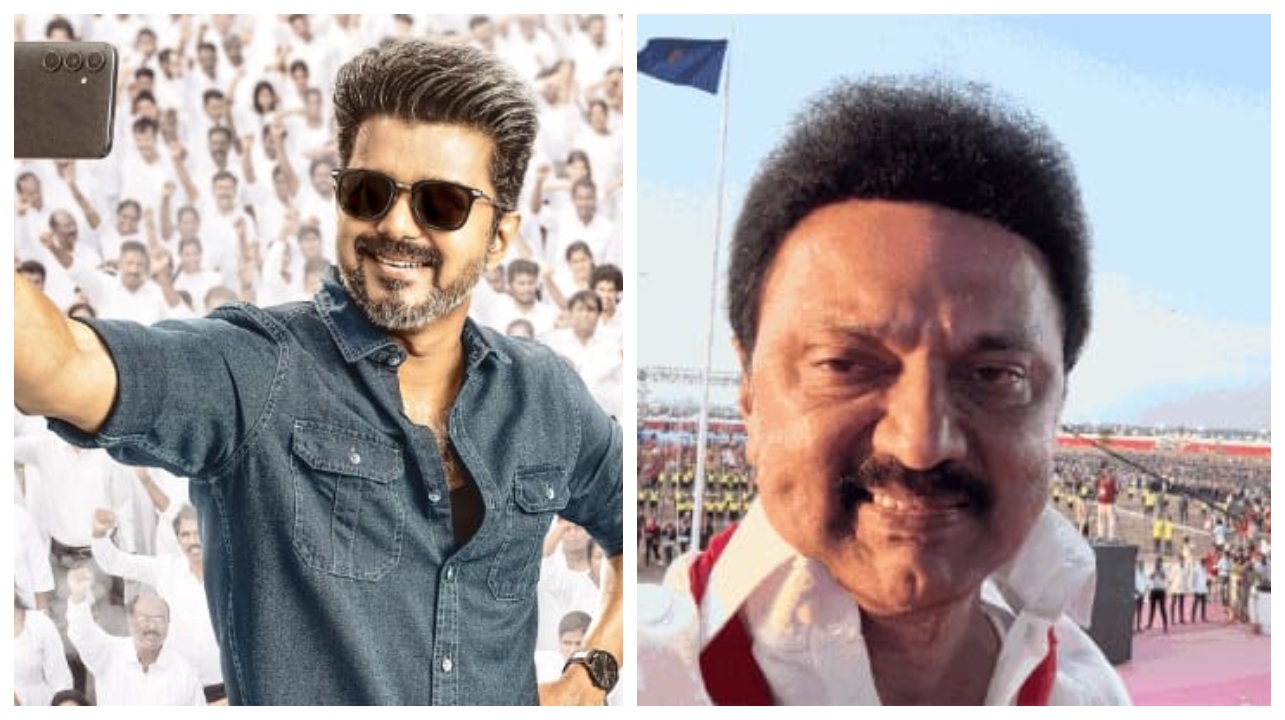“தளபதி விஜய் ஸ்டைலில் கலக்கிய தளபதி ஸ்டாலின்”… இணையத்தை கலைக்கும் செல்ஃபி புகைப்படம்… செம வைரல்..!!