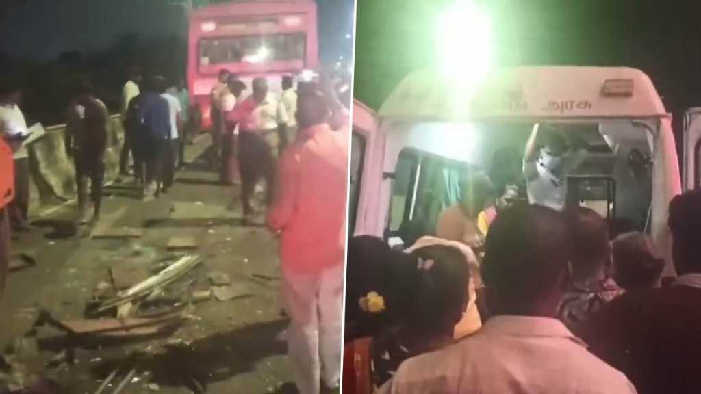 “ரோடு ரோலர் மீது மோதிய அரசு பேருந்து”… சிதறிய கண்ணாடி… பெரும் விபத்தில் 3 பேர் படுகாயம்… சென்னையில் அதிர்ச்சி…!!!