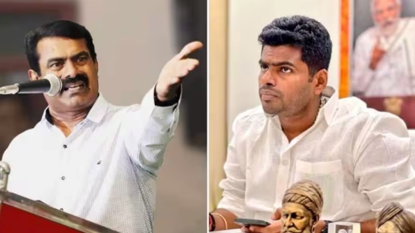 நாங்கள் ஓட்டு பிச்சை எடுக்கிறோம் என்றால், நீங்கள் என்ன செய்கிறீர்கள்?… அண்ணாமலையை தாக்கிய சீமான்…!!!