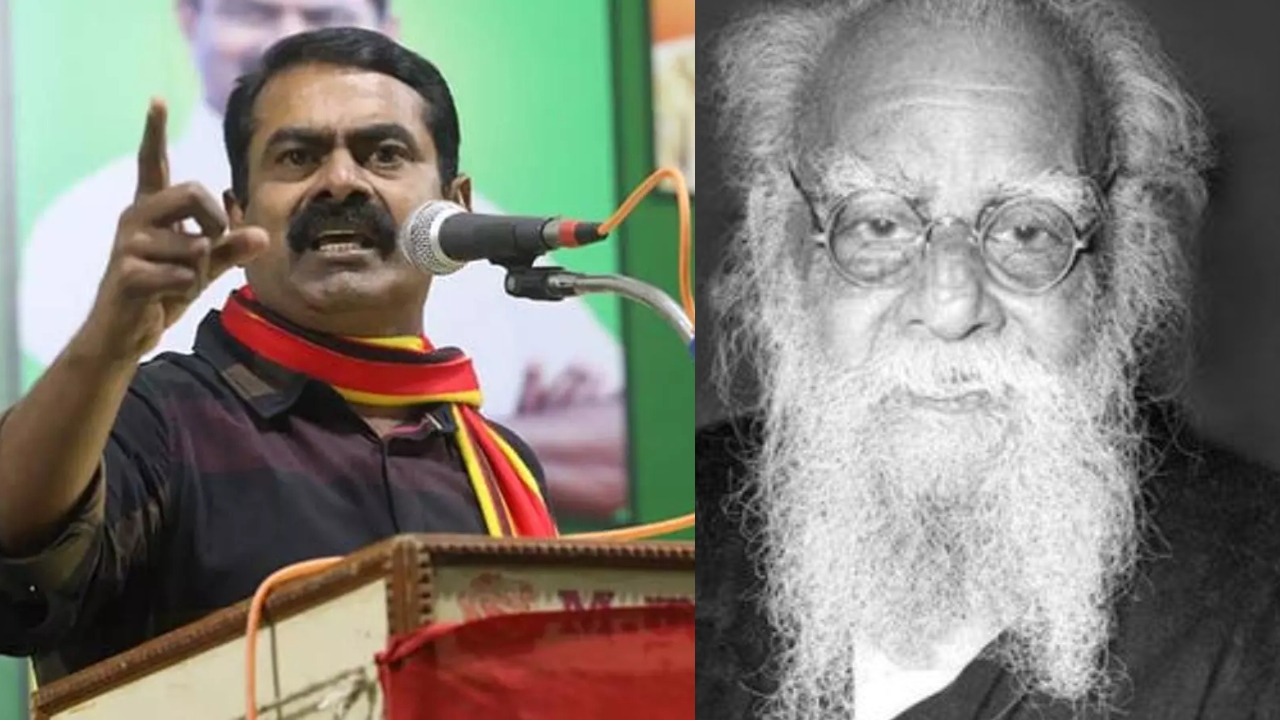 பெரியார் ஆதரவாளர்கள் என்னிடம் மண்டியிட்டு மன்னிப்பு கேட்கணும்… பரபரப்பை கிளப்பிய சீமான்..!