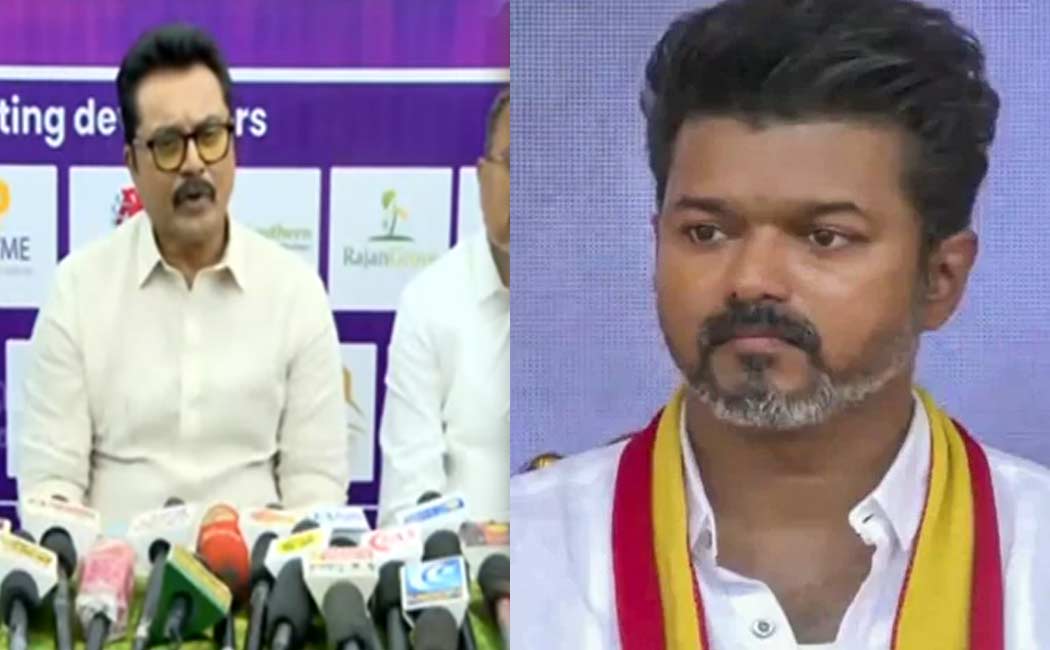 அதெல்லாம் என்னால ஏத்துக்க முடியாது.. விஜய் முடிந்தால் இதை சொல்லட்டும்.. சரத்குமார் காட்டம்..!