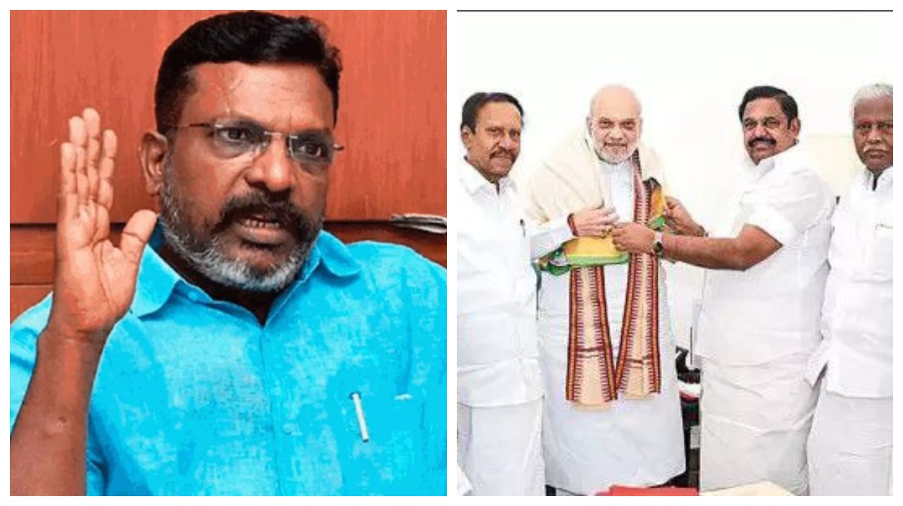 “இபிஎஸ்-அமித்ஷா சந்திப்பால் அகில இந்திய அளவில் பரபரப்பு”… சூடு பிடித்த தமிழக அரசியல் களம்.‌.. திருமா பரபரப்பு பேட்டி…!!