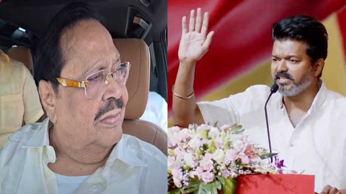 அப்படியா சொன்னாரு…!! சரி இருக்கட்டும்… விஜயின் பேச்சுக்கு அமைச்சர் துரைமுருகன் தக்லைஃப் பதில்…!!!