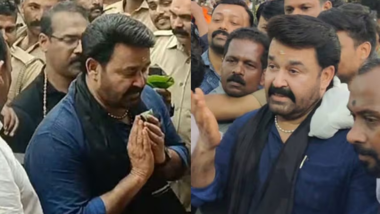 “வசூல் கல்லா கட்டணும்” இருமுடி கட்டிக்கொண்டு ஐயப்பனை வழிபட்ட மோகன்லால்…   சாமியே சரணம் ஐயப்பா.!!