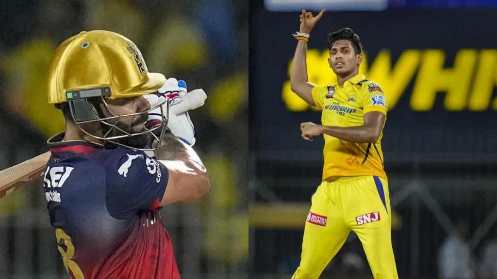 CSK vs RCB மேட்ச்…!! “விராட் கோலியின் தலையை பதம் பார்த்த பத்திரனா பந்து”… அடுத்த நொடியே நடந்த திரில் சம்பவம்… புல்லரிக்க வைக்கும் வீடியோ…!!!