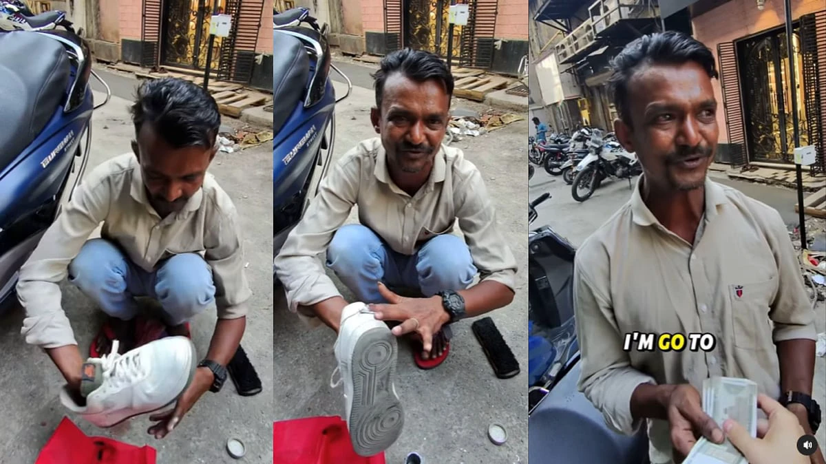 “ஒரு நாளைக்கு 40 ரூபாய் தான் கிடைக்கும்”… ஷூ பாலிஷ் செய்தவரின் வேதனை… இரக்கப்பட்ட சுற்றுலா பயணி… கடைசியில் நடந்த ஷாக்… வைரலாகும் வீடியோ..!!