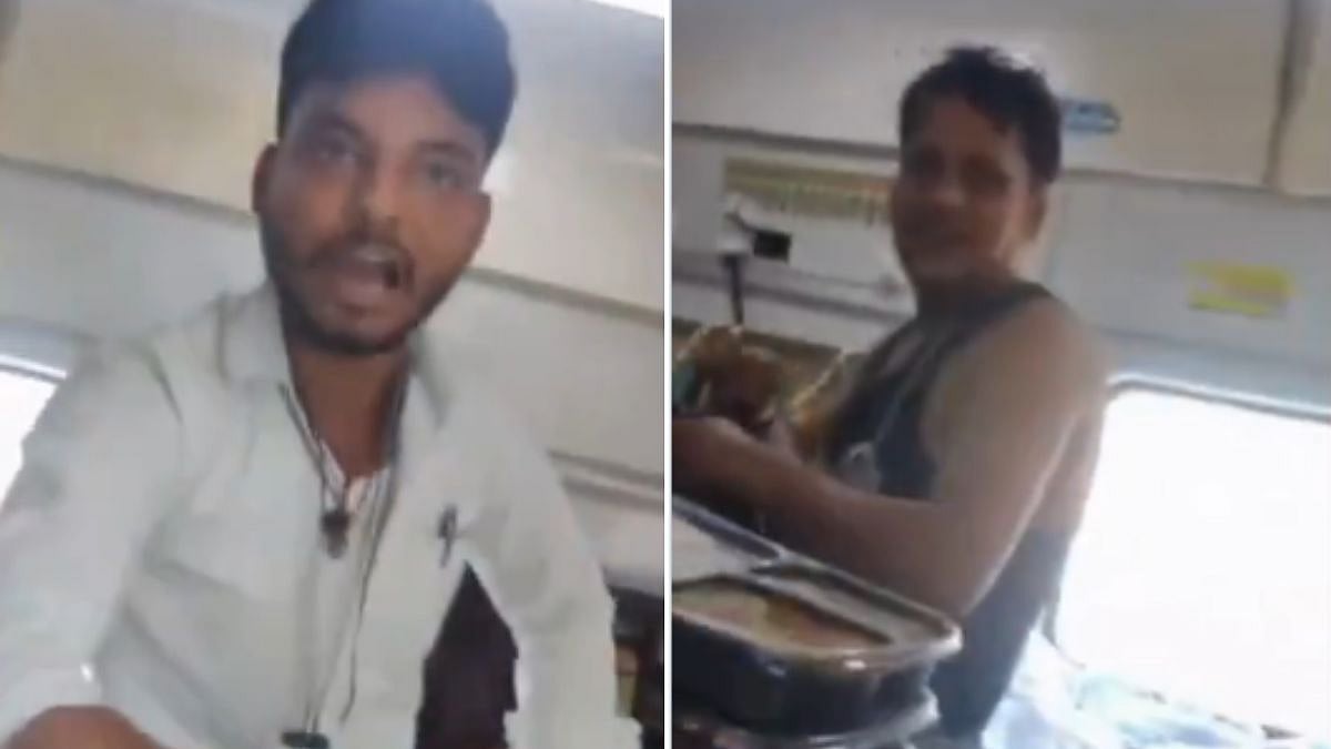 குறைவான உணவு வழங்கிய ரயில்வே ஊழியர்கள்… கடுங்கோவத்தில் எதிர்த்த பயணி… இறுதியில்… அதிர்ச்சி வீடியோ…!!