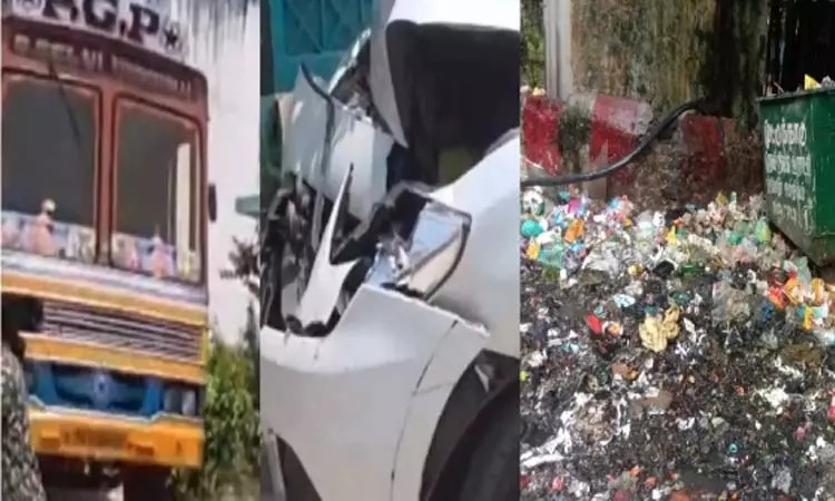 “ஏன் இங்க வந்து குப்பையை கொட்டுற”..? பெண்ணுடன் பக்கத்து வீட்டுக்காரர் தகராறு… கோபத்தில் லாரியை வைத்து… பதற வைக்கும் வீடியோ..!!!