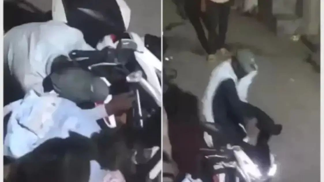 வண்டியை திருட முயற்சி செய்த திருடன்… கடைசியில் நடந்த ட்விஸ்ட்… வீடியோ வைரல்…!!