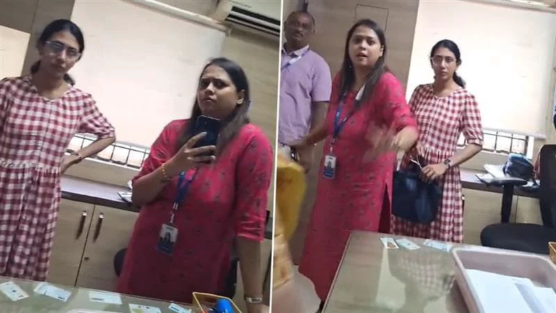 “நான் ஹிந்தி தான் பேசுவேன்”… கர்நாடகாவில் இருந்தாலும் கன்னடத்தில் பேச முடியாது… வங்கி மேலாளர் தடாலடி… வைரலாகும் வீடியோ..!!