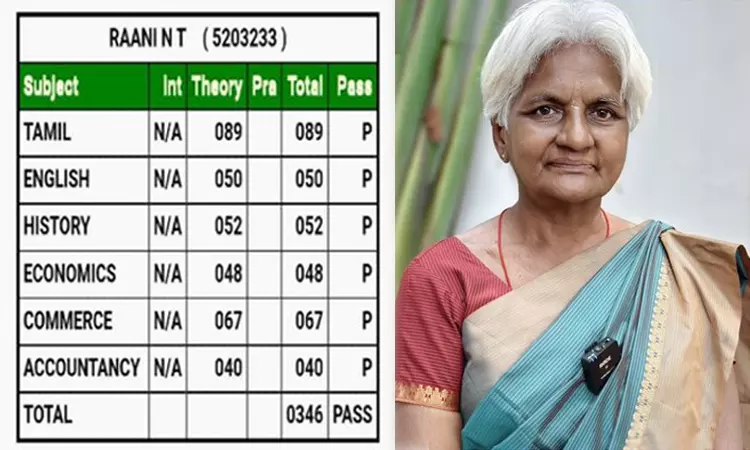 படிப்புக்கு ஏதுங்க வயசு..! 70 வயசில் +2 பொதுத்தேர்வில் தேர்ச்சி பெற்ற மூதாட்டி… மார்க் எவ்வளவுன்னு தெரிஞ்சா அசந்து போய்டுவீஙக்..!!!