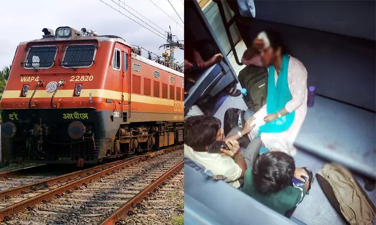 ஓடும் ரயிலில் அதிர்ச்சி..! “திடீரென மிடில் பெர்த்  பெண்ணின் தலையில் விழுந்து”… வலியில் அலறி துடித்த சம்பவம்.. சென்னையில் அதிர்ச்சி.!!