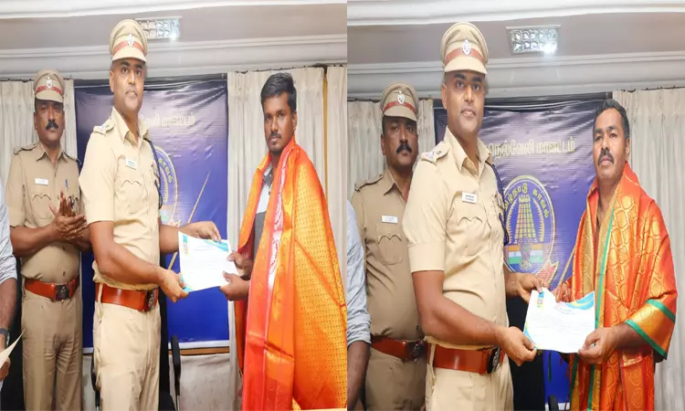 “சாலையில் கிடந்த தங்க நகை”.. நேர்மையாக நடந்து கொண்ட லாரி ஓட்டுநர்.. மாவட்ட எஸ்.பி நேரில் அழைத்து பாராட்டு.!!