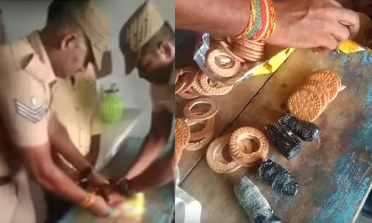 “ஜெயிலில் இருந்த கைதியை பார்க்க வந்த நபர்”… பிஸ்கட்டை கொடுக்கும் போது.. சந்தேகப்பட்ட போலீஸ்… பிரித்துப் பார்த்தபோது…கையும் களவுமாக சிக்கிய சம்பவம்.!!