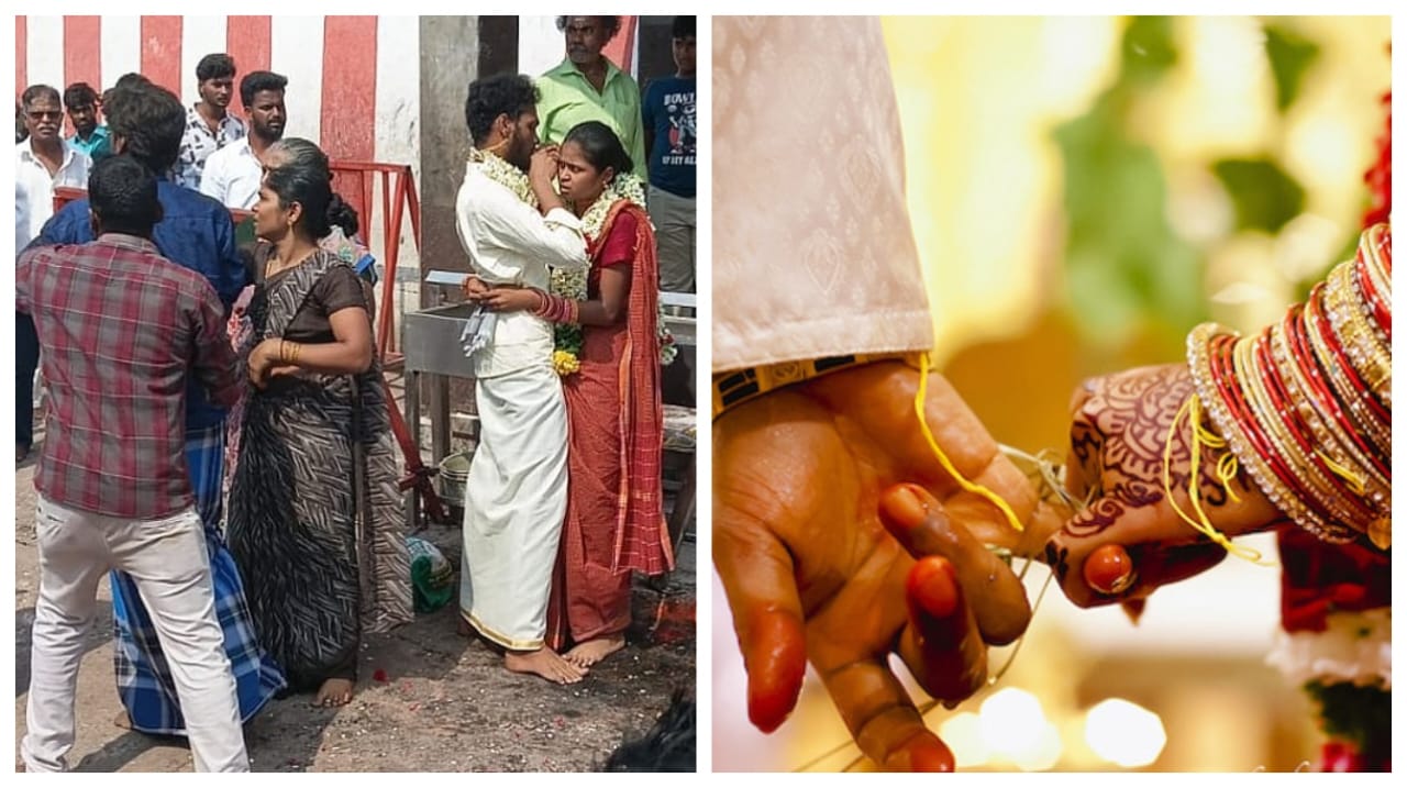 ஒருபுறம் பெற்றோர்களின் தகராறு… மற்றொருபுறம்… திரைப்பட பாணியில் நடைபெற்ற திருமணம்…!!!