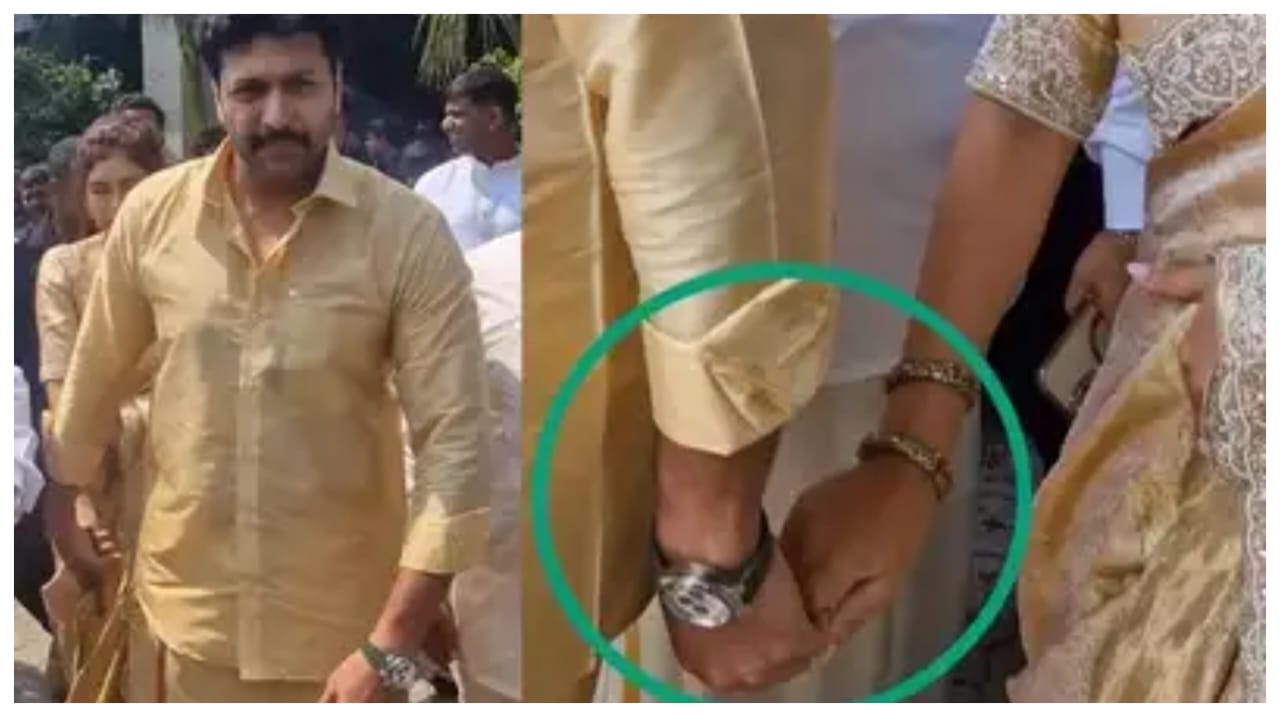 “ஐசரி கணேஷ் மகள் திருமண விழாவில் கலந்து கொண்ட நடிகர் ரவி மோகன்”… கையில் இருந்த பல லட்சம் மதிப்புள்ள பொருள்… இதை கவனிச்சிங்களா..?