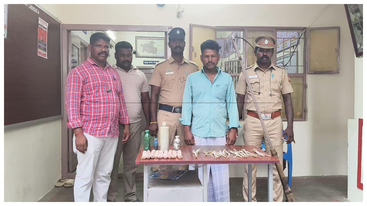 இதெல்லாம் ரொம்ப தப்பு…! வாலிபரின் வீட்டில் திடீர் சோதனை…. சிக்கிய பொருட்கள்…. தட்டி தூக்கிய போலீஸ்….!!