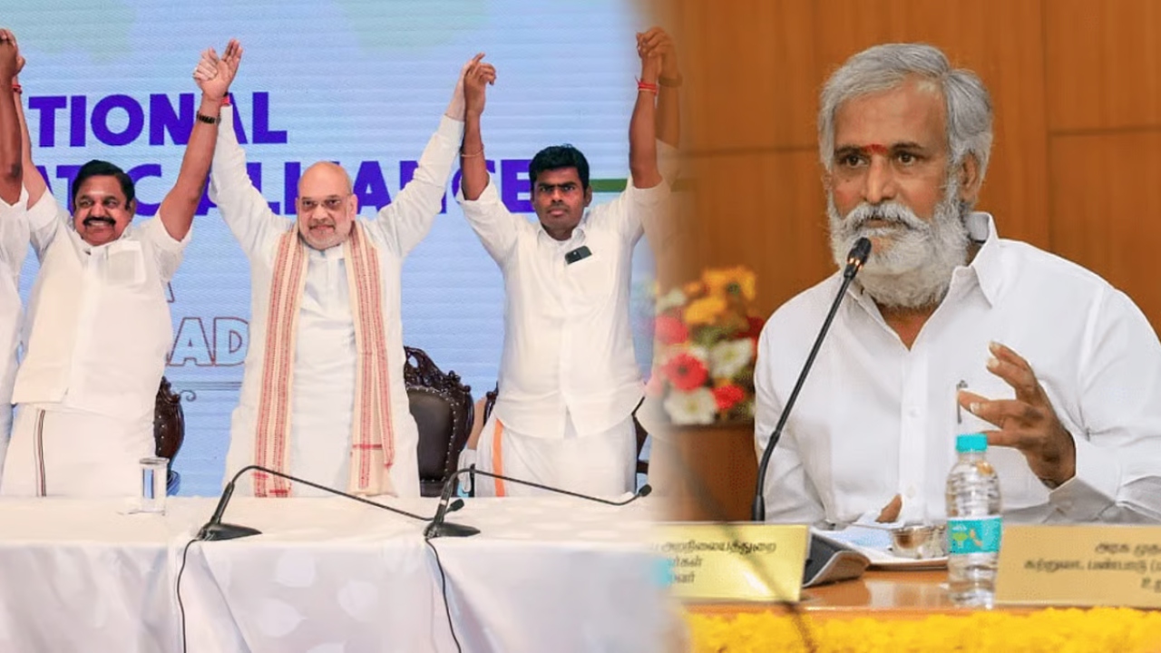 எடப்பாடியாரே…! பயம் பற்றி நீங்க பேசலாமா….? ஒரு ரெய்டுக்கு பயந்தே பாஜவுடன் கூட்டணி வைத்த அதிமுக…. போட்டு தாக்கிய அமைச்சர் சேகர்பாபு…!!