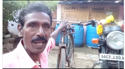 “40 வருஷம் சோறு போட்ட சைக்கிளு” முதியவருக்கு அடித்த ஜாக்பாட்…. இணையத்தில் வைரலாகும் வீடியோ…!!