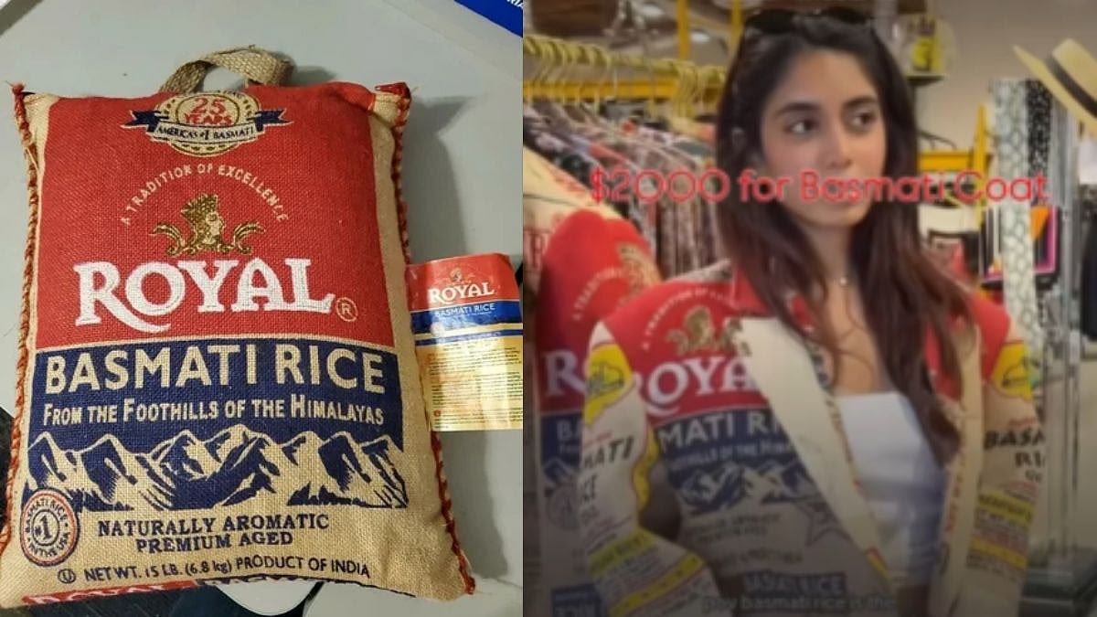 ஆத்தாடி..! இது அதுல… நம்மூர் பாஸ்மதி அரிசி மூட்டையை கோட்டாக மாற்றி ரூ.1.6 லட்சத்துக்கு விற்பனை செய்யும் அமெரிக்க துணிக்கடை.. வைரலாகும் வீடியோ..!!!