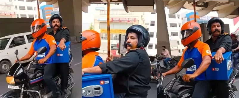 அட்சய திருதியை முன்னிட்டு…. தங்க நாணயத்தை பாதுகாப்பு காவலருடன் டெலிவரி செய்த ஸ்விக்கி ஊழியர்… வைரலாகும் வீடியோ…!!!!