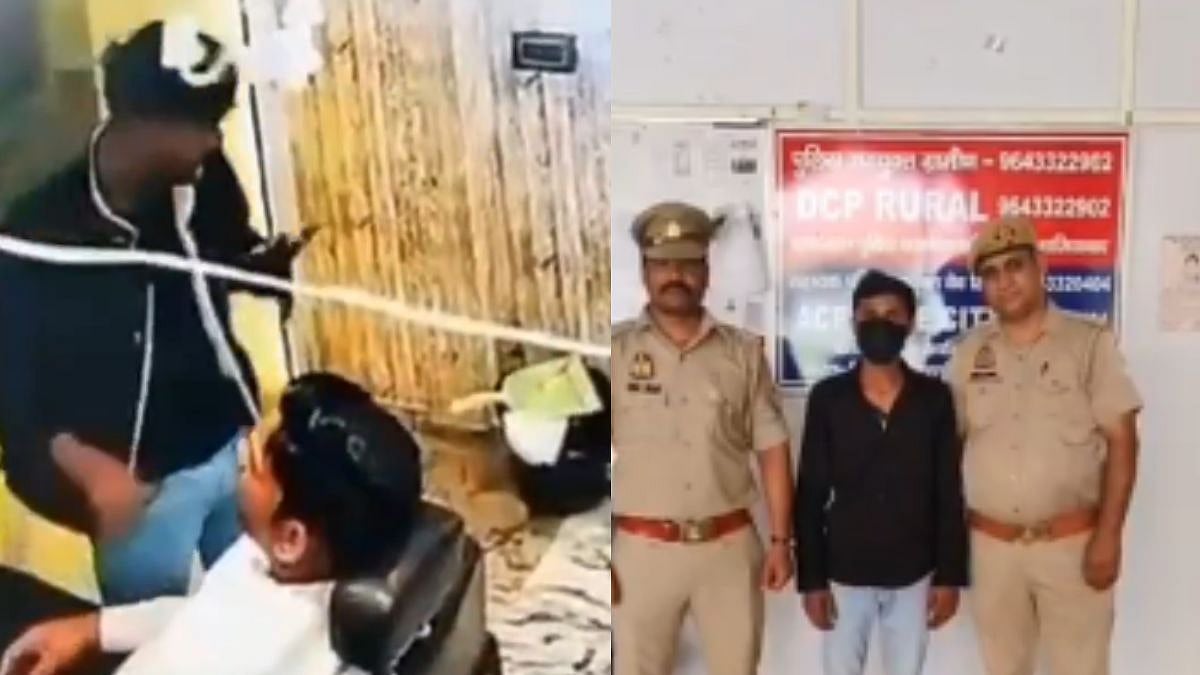 ச்ச்சீ…! “வாடிக்கையாளருக்கு எச்சில் துப்பிய கீரிமை முகத்தில் பூசி”… சலூன் கடை ஊழியர் செஞ்ச அசிங்கம்… முகம் சுளிக்க வைக்கும் அதிர்ச்சி வீடியோ.!!
