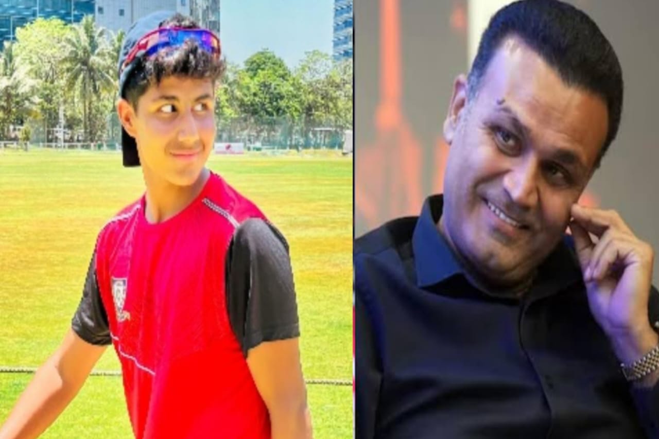 “மீண்டும் பிறந்த சேவாக்”… அவரின் மகனின் பேட்டிங் திறமையை பார்க்கணுமே… இணையத்தை தெறிக்க விட்ட வீடியோ..!!