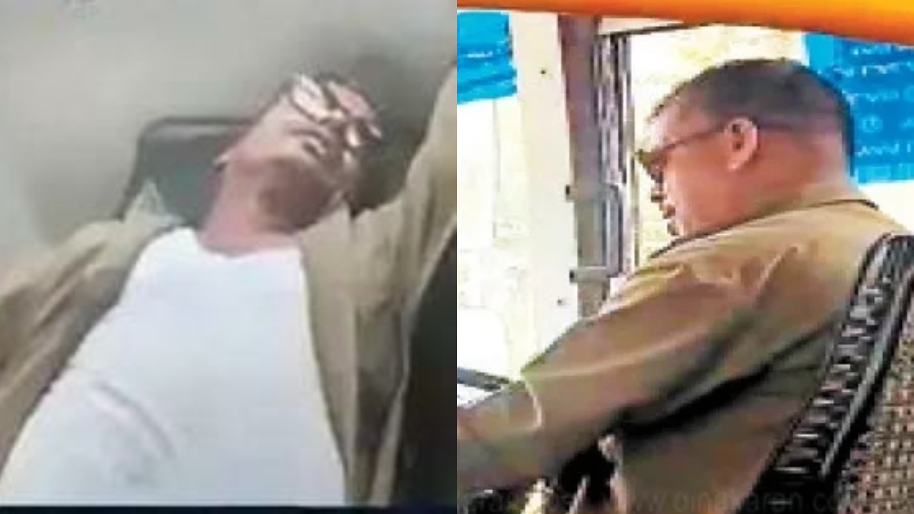 “அலறிய பயணிகள்….” நடுவழியில் பேருந்தை நிறுத்தி விட்டு மட்டையான டிரைவர்…. பரபரப்பு சம்பவம்….!!
